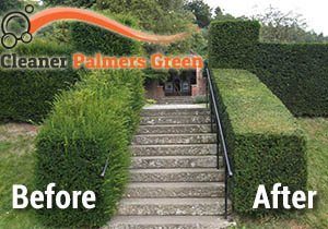 Hedge Trimming Before and After